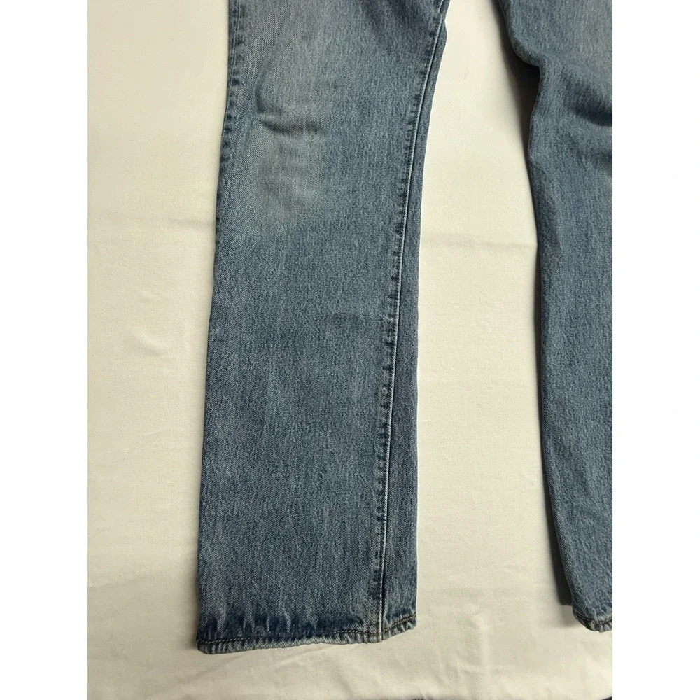 Levi's 501 Men's Jeans 34x34 Light Wash Button Fly Straight Leg Denim 00501-0193
